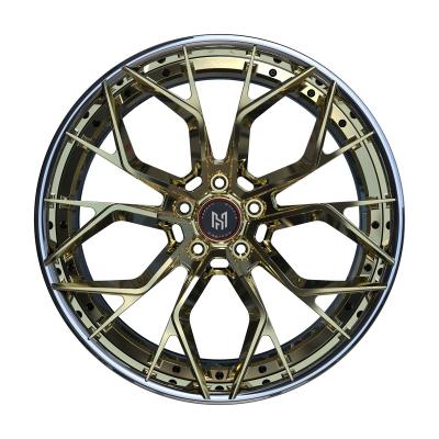 China 6061-T6 Aluminum HADISON HD2P1011-1 Lamborghini Aventador 2 Piece Forged Wheel Rims 19 20 21 22 Inch 5x120 OEM Customized Style for sale