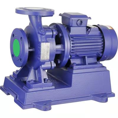 China Can work continuously and uninterrupted ISW Horizontal Pipeline Pump High Lift Industrial High Pressure Horizontal Centrifugal Pump for sale