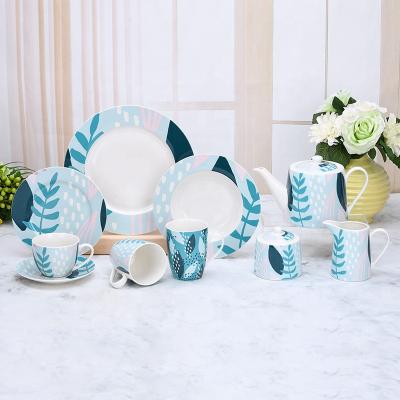 China Sustainable Dinnerware Set Custom Dinnerware Set Porcelain Ceramic Dinnerware Sets for sale