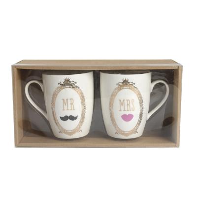 China Mr. Viable Drinkware Gift Set and Mrs. Couple Ceramic Coffee Mug for sale