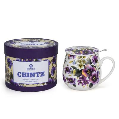 China Sustainable China Factory Customized Porcelain Tea Cups Promotion Mug Gift Sets for sale