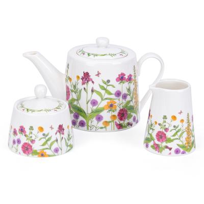 China Viable Arabic Tableware Bone China Teapot Sets Ceramic Coffee Cup Porcelain Coffee And Tea Set 15pcs for sale