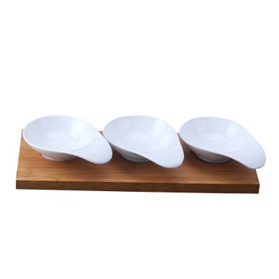 China Shenzhen Porcelain Sustainable White Dessert Dish To Wedding Dinnerware Oval Snacks Serving Dishes for sale