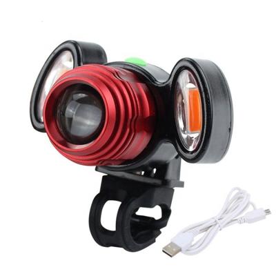 China Fashionable Decoration Bike Decoration USB Night Riding Headlight Bicycle Accessories Rechargeable Waterproof LED Light For Outdoor Cycling Bicycle Cycling Light for sale