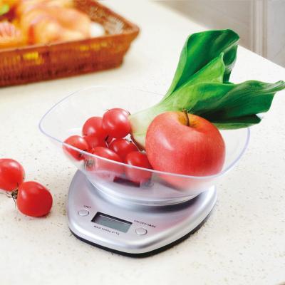 China Kitchen Scales Digital Kitchen Scale With 5kg Plastic Bowl Food On Desktop Kitchen Scale for sale