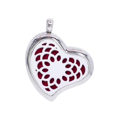 China New Aromatherapy Magnetic Diffuser Necklace Aroma Pendant Stainless Steel Tree Of Life Necklace FASHION Pendant Heart Shape for sale