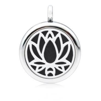 China FASHIONABLE 25mm Aromatherapy Diffuser Necklace Stainless Steel Aroma Pendant Magnetic Pendant Necklace for sale