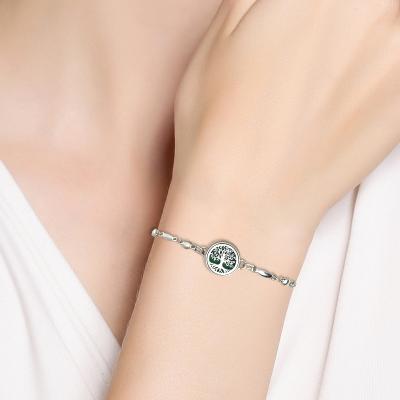 China 316L Stainless Steel 12mm 10Pads Cute Bangle Diffuser Pendant Free With Adjustable Chain Bracelet Fashion Jewelry Bangle for sale