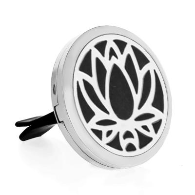 China Eco-friendly 35mm Lotus Flower Car Freshener Diffuser Air Freshener Clip Aroma Diffuser Essential Oil Duct Clip for sale