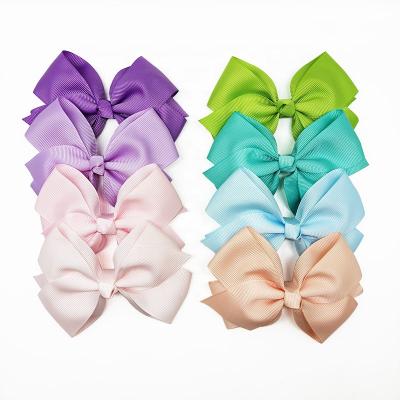 China Handmade hot sale fashion cute baby hair bow clips cute hair bow for kids lovely hair accessory for sale