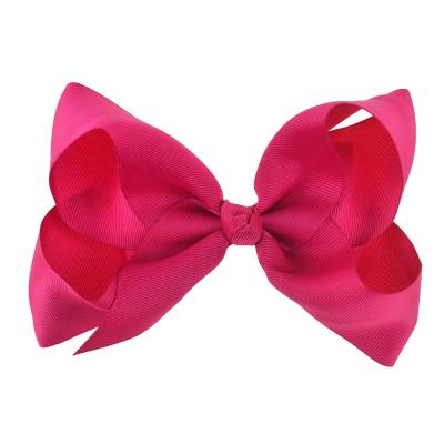 China Fashion 20pcs 6 inch low MOQ Jojo hair bow from hotsale without teeth hair clip hair bow for sale