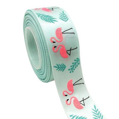 China Holiday Heattransfer Printed 38mm Width Silk Animal Print Ribbon for sale