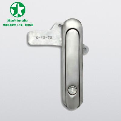 China Transformer box SUS slim flat swing door handle lock, polishing, transformer box distribution control cabinet, high quality, SAB 401 for sale