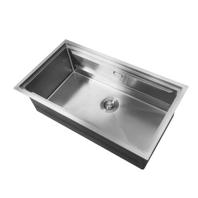 China Without Faucet Handmade Kitchen Sink SS 304 Stainless Steel Wash Sink for sale