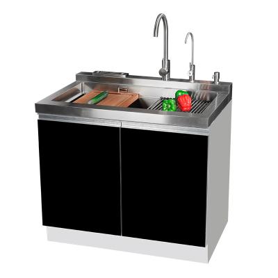 China Without Faucet China Supplier Professional Stainless Steel Basin Built-In Type Floor Sink Kitchen Cabinet Sink for sale