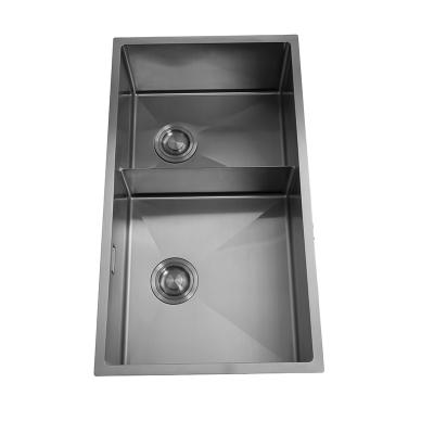 China Without Faucet Wholesale Stainless Bowl 2.0mm Double Sinks In Kitchen And Bathroom for sale