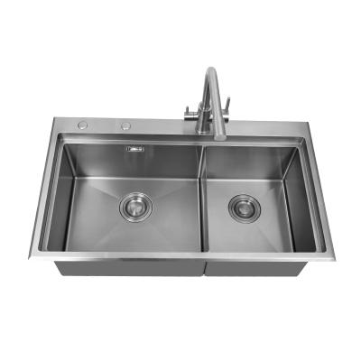 China Without Burshed Basin Faucet NEW Design Modern Handmade Kitchen Sink Suppliers for sale