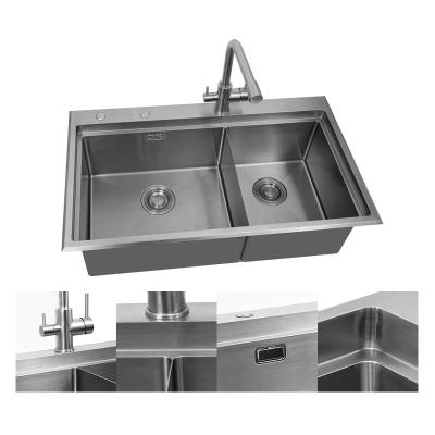 China Without Faucet Apartment High Quality Kitchen Sink Hidden Kitchen Sink Hotel Workstation Sink for sale