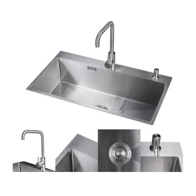 China Wholesale Outdoor Sink Faucet Manufacturers Handmade Hand Free Sink Above The Stainless Sink for sale