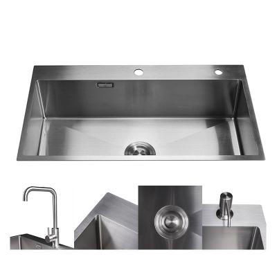 China Without Faucet China Products Wholesale Multifunctional Stainless Steel Sink Dish Rack Handemake Above Sink for sale