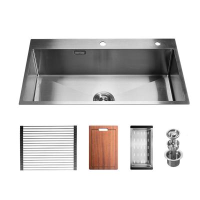 China Without Stainless Faucet China Factory Stainless Steel Handmade Sinks Outdoor Kitchen Sink for sale