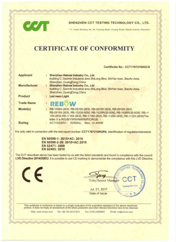 CE - Shenzhen Rebow Technology Co., Ltd.