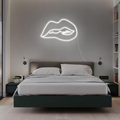 China Garden Rebow Support DropShipping 50CM Width Free Worldwide Desire Lips Neon Light Custom Neon Sign For Shopify Owner à venda