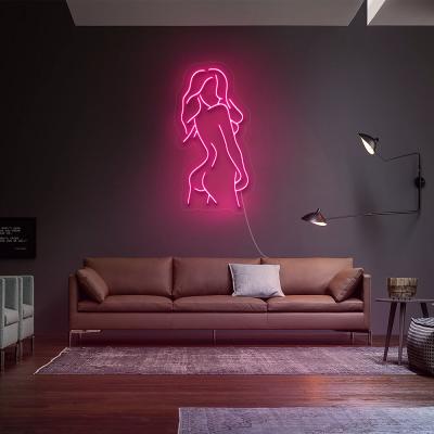 China Artistic Neon Light Logo Custom Neon Sign For Shopify DropShipping Garden Rebow Freeshipping 30CM Width Beauty Pose Te koop