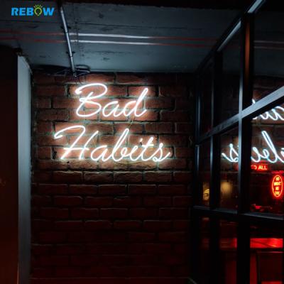 중국 Hot Selling Ourdoor Home Decor Rebow Customs Lead The Neon Sign Cable Neon Light Wall Mounted Led Advertising Sign 판매용