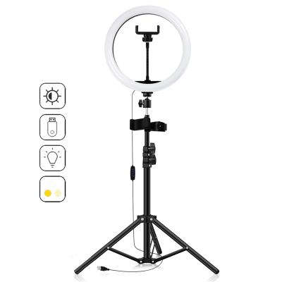 Κίνα Brightness 10 inch 14 inch 12 inch 18inch USB adjustable dimmable portable makeup led ring light lamp set 2M tripod stand προς πώληση