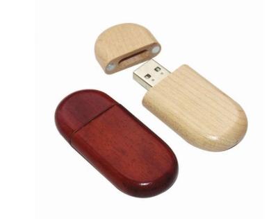 China Wooden Engrave Logo Wooden USB Pen Drive Oval Wooden Flash 1Gb 2Gb 4Gb 8Gb 16Gb 32Gb for sale