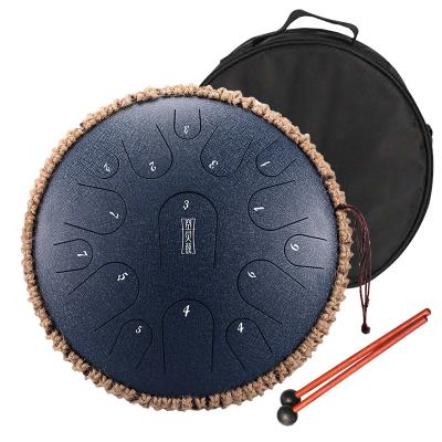 China Musical Instrument Hluru Tank Drum S13 Inch 15 Tone C/D 8 Colors Musical Instrument Note C/D Handpan Drum With Protrusion Teel Tongue Drum TB15 for sale