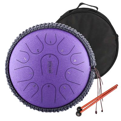 China Musical Instrument Hluru Tongue Travel Drum 12.5 Inch 11 Note Handpan Tank Drum TA8 Steel Drumset Musical Instruments for sale