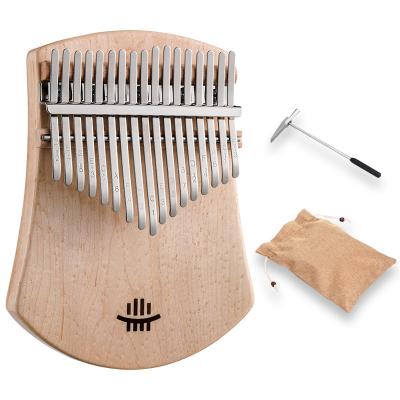 China Musical Instrument Hlurue Kalimba 17 Inch Fan Plate Piano Maple Body Main KA / Sapele Kalimba Musical Instrument for sale