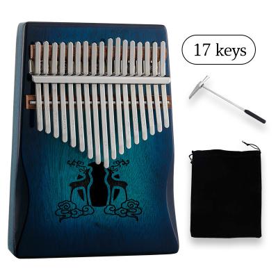 China Hluru Musical Instrument Kalimba 17 Keys Palm Rest Deer Thumb Piano Finger Piano Professional KHDL Wood for sale