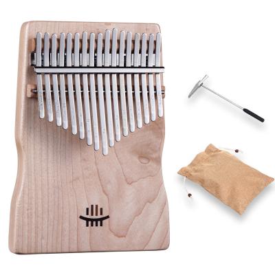 China Musical Instrument Hluru 17 Keys Kalimba Thumb Piano Musical Instrument Sale Paim Rest Maple/Walnut Finger Piano Kalimba For Kids for sale