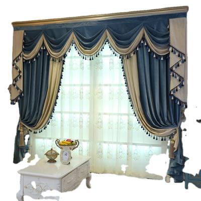 China Blackout Noble Finished Blackout Curtains Wave Velvet Color Matching Curtains Can Be Customized for sale