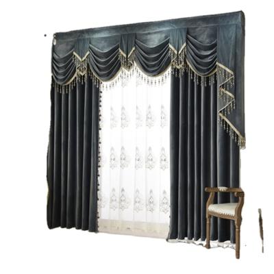 China Blackout Factory Supplies Solid Color Shade Full Thickened High End Customization In Style European Curtain Velvet Curtain Fabric for sale