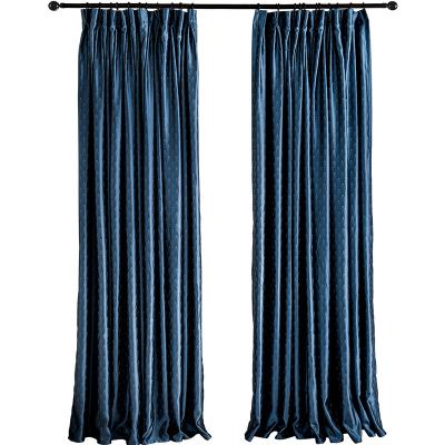 China Blackout light luxury curtains, high-precision dark texture, Nordic new style bedroom and living room blackout curtain fabric for sale