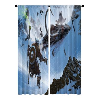 China Blackout 3D digital custom makers supply blackout living room platform movie poster series indoor and outdoor curtain blackout for sale