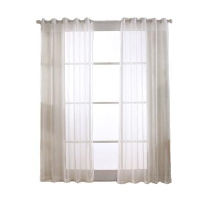 China Factory direct sale half plain color cross hemp screen curtain window curtain bedroom balcony blackout blackout curtain insulated curtain for sale