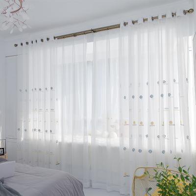 China Factory direct insulated kids room embroidered curtains, window screensblackout embroidered curtains, balcony pa for sale