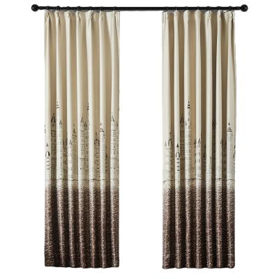 China Blackout Curtain Wholesale Children's Curtain Fabric Castle Bedroom Drapes Shade Curtain for sale