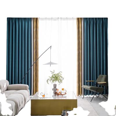 China Blackout Blackout Calais Insulation Jacquard Insulation Bedroom Living Room Solid Color Luxury Soundproof Quilting Curtain Silk Light Shade Curtain for sale