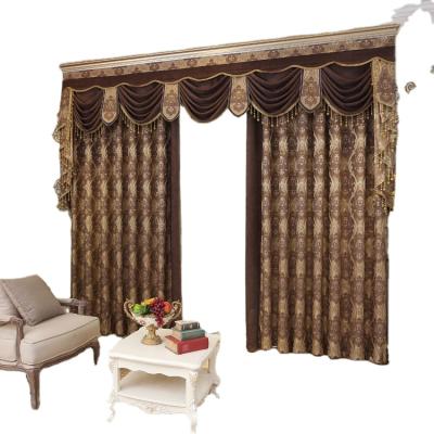 China New Style Blackout Jacquard European Curtain Chenille Blackout Curtain Fabric Manufacturer High Supply for sale