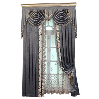 China Blackout Laser Embroidered Curtain, Flannel, European Style High-end Curtain Product Customization for sale