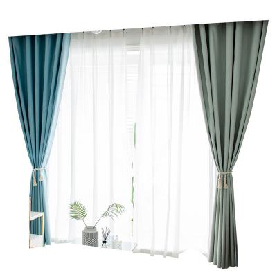 China Blackout AB Blackout Full Surface Two Color Composite Fabric Curtain Cloth Balcony Hotel Outdoor Woven Engineering Bamboo Common Imitation Canvas for sale