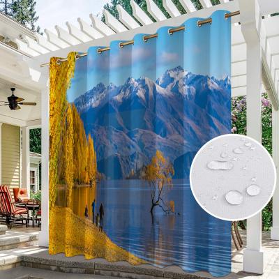 China Custom Shrink-Resistant Curtain Manufacturers Supply Rainy Day Outdoor High-definition Digital Printing 3D Landscape Waterproof Series for sale