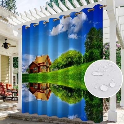 China Factory Wholesale Outdoor Rainy Day 3D Outdoor Landscape Digital Printing Waterproof Series Shrink-Resistant for sale