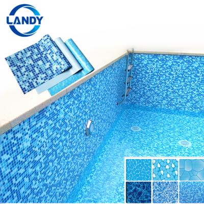 China Various Styles Swimming Pool Family Pool Long Life Aluminum Foil Pool Blue PVC Film For Swimming Pool for sale